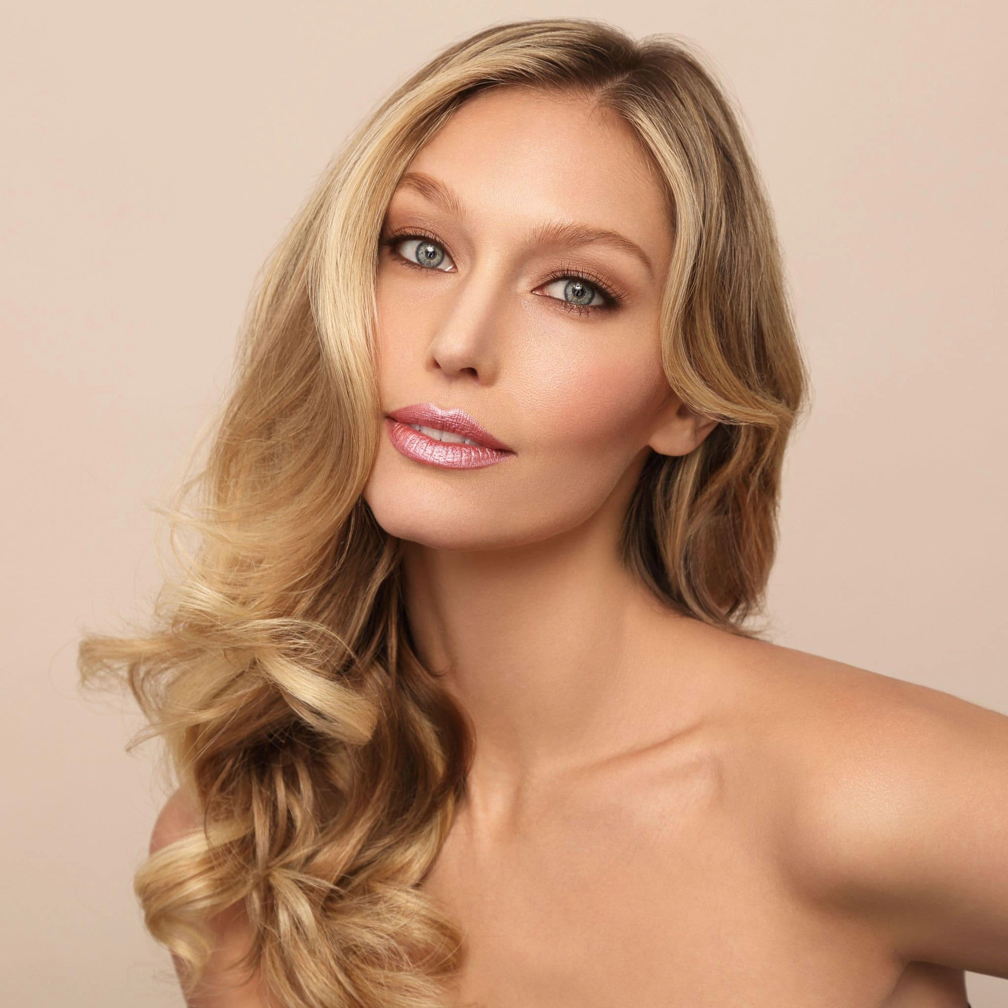 Trophy Wife Crme | A Frosted Pale Pastel Pink with Silver Shimmer Lipstick