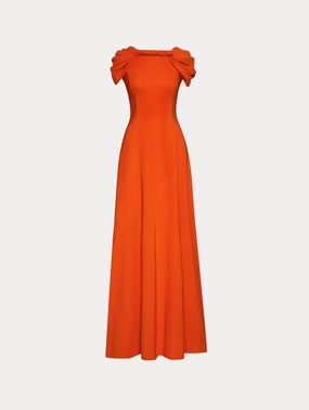 Twist-Detailed Cady Gown