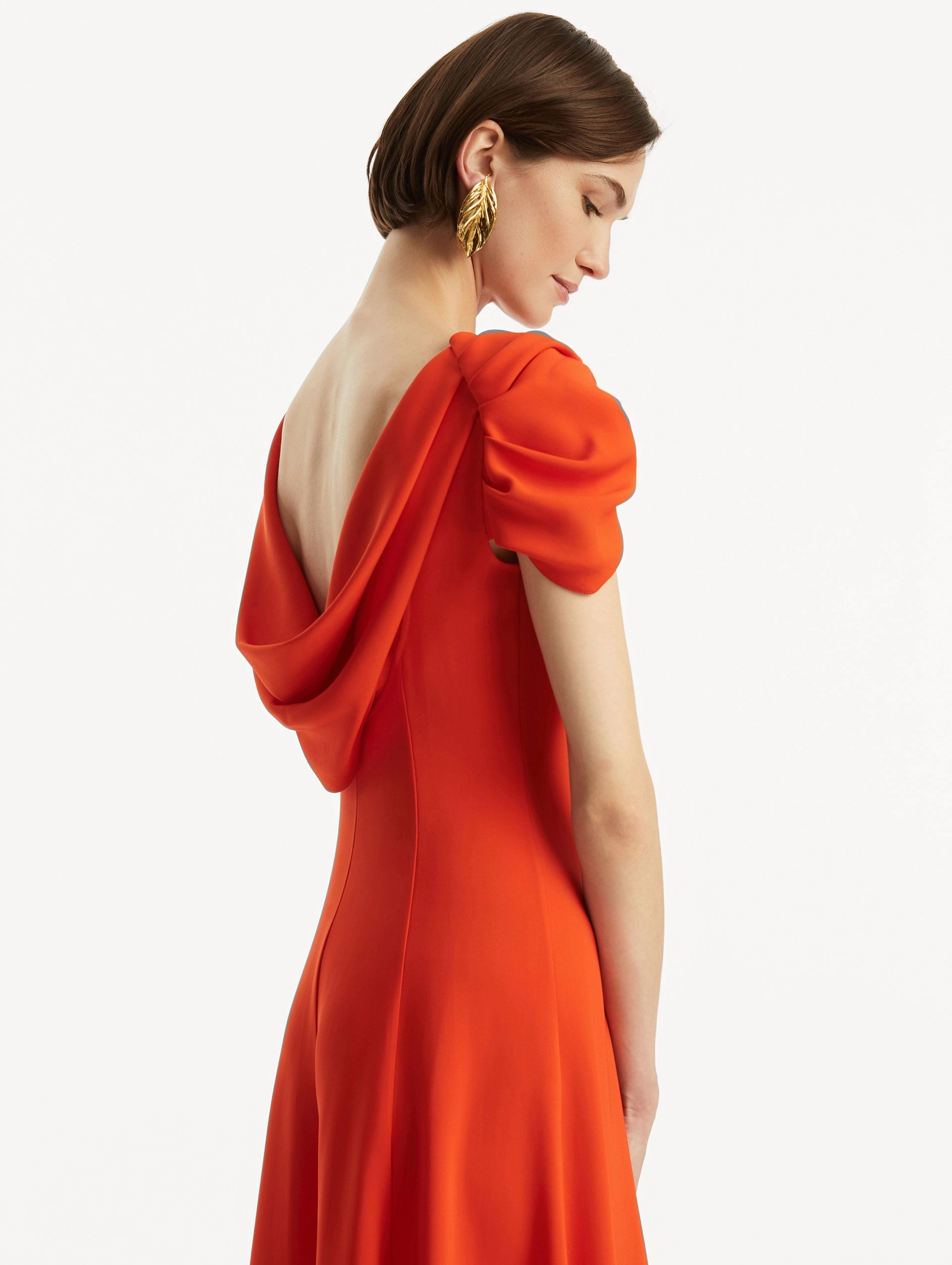 Twist-Detailed Cady Gown