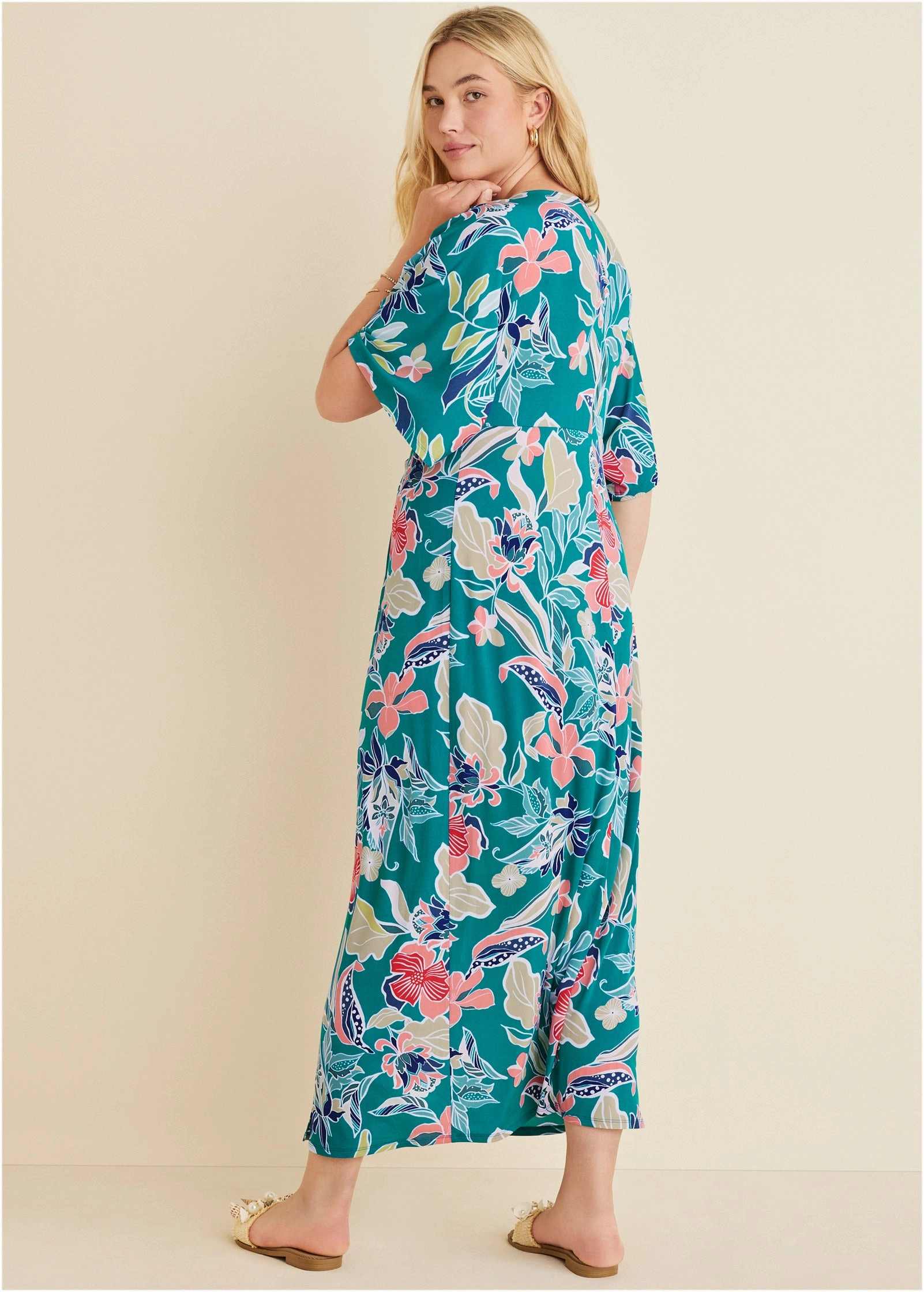 Twist Front Maxi Dress - Paradise Floral