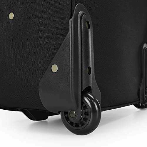 U.S. Traveler New Yorker Lightweight Softside Expandable Travel Rolling Luggage Set, Black/Grey, 4-Piece (15/21/25/29)