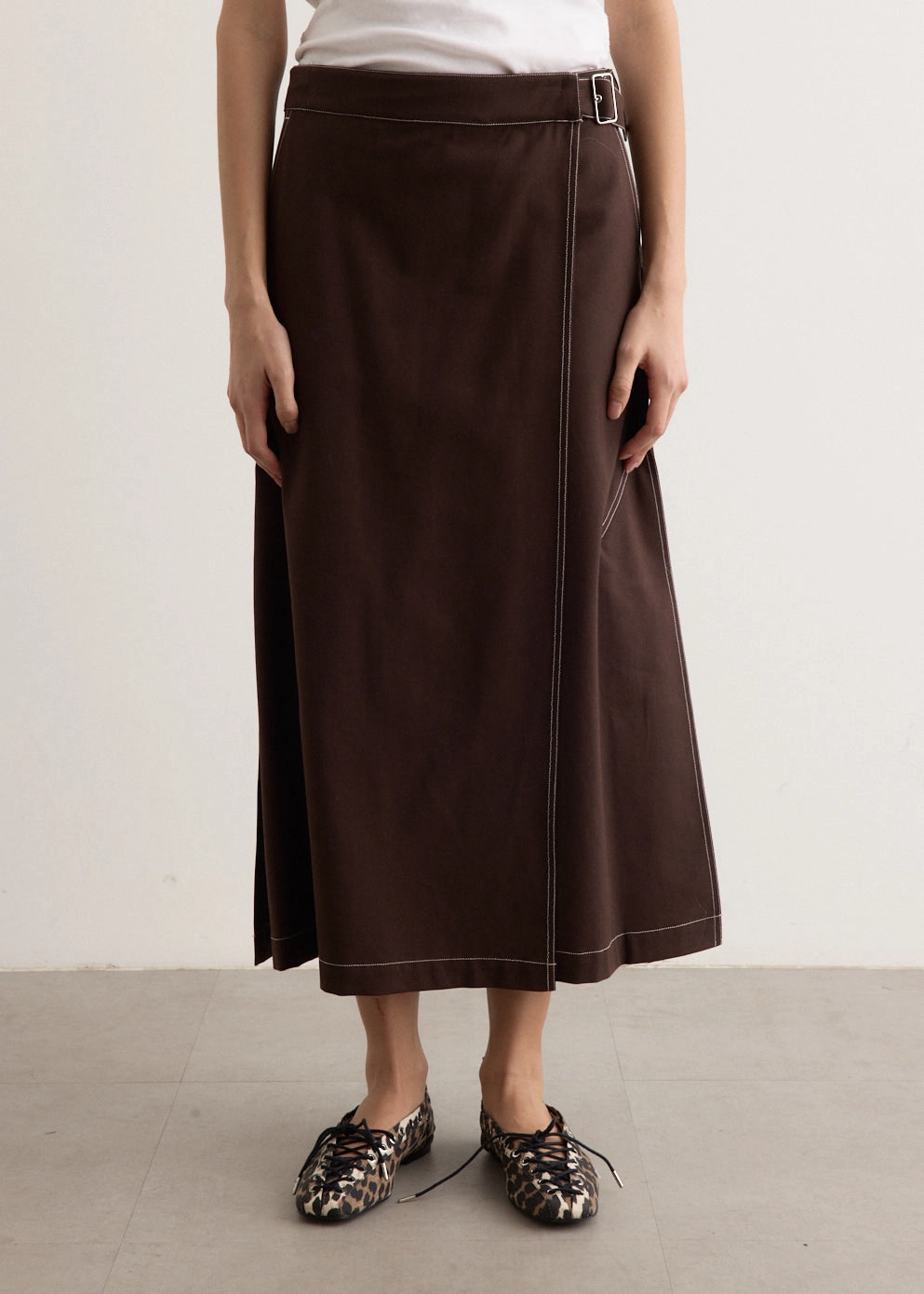 Umbra Wrap Midi Skirt