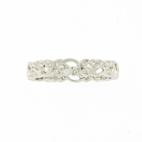 Ungar Daisy Chain Ring 18ct White Gold & Diamond Eternity Ring