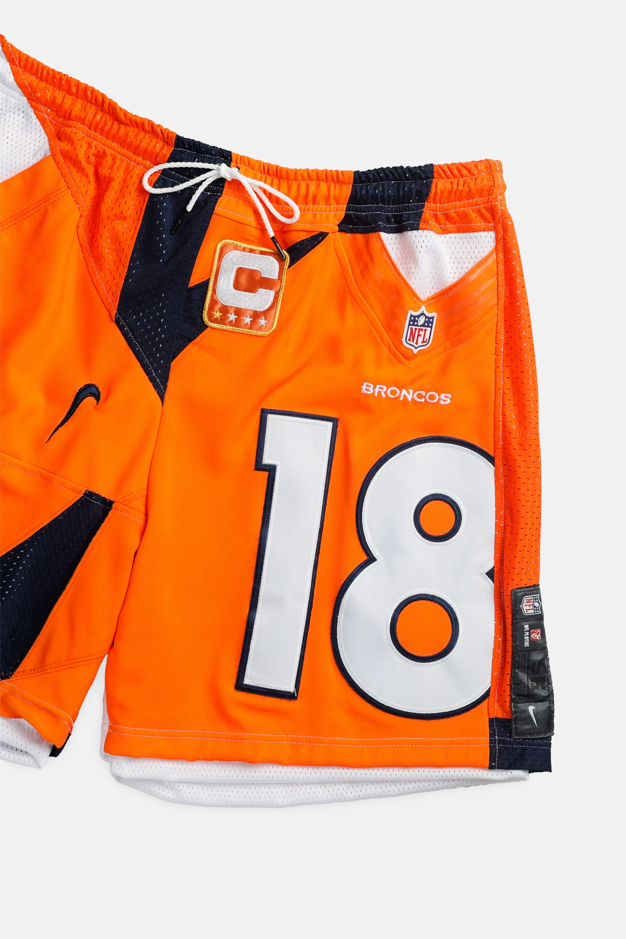 Unisex Rework Denver Broncos NFL Jersey Shorts - XXL