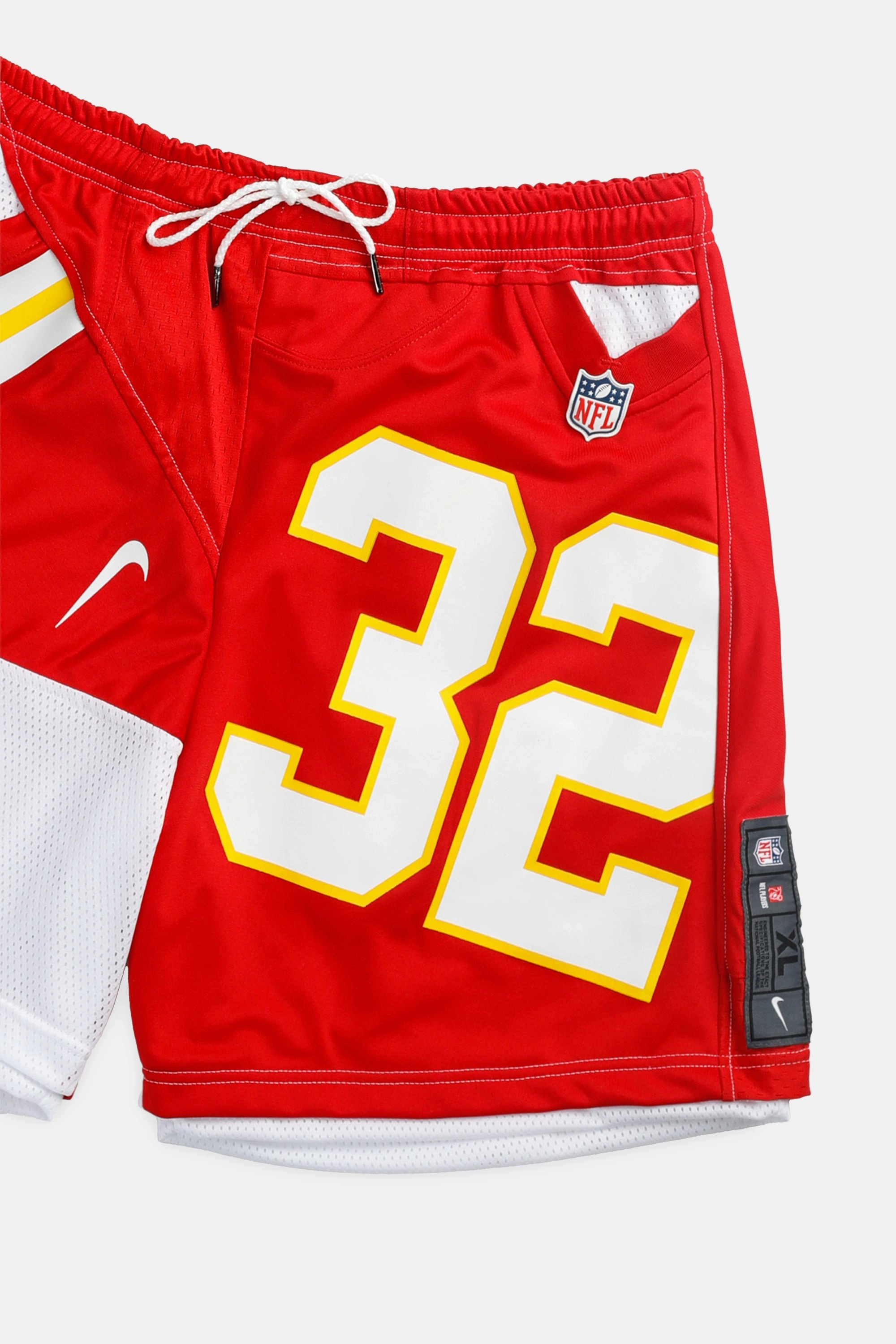 Unisex Rework Kansas City Chiefs NFL Jersey Shorts - XL