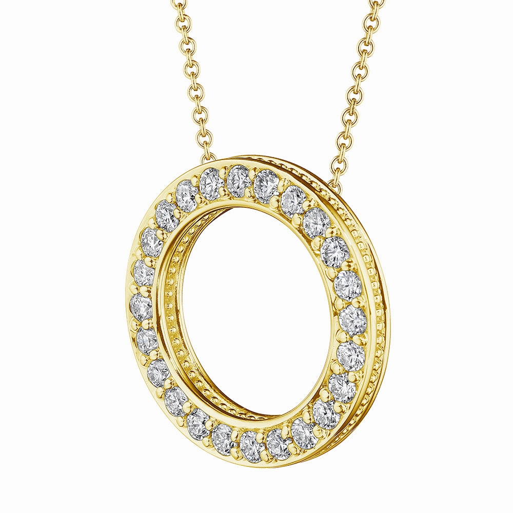 Verragio 18k Diamond Circle Pendant Necklace