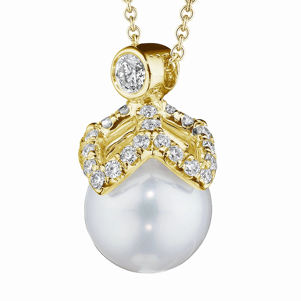 Verragio 18k Petal Cap Pearl Pendant