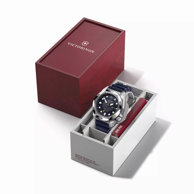 Victorinox Dive Pro Automatic Blue Rubber Black Dial Watch 241995