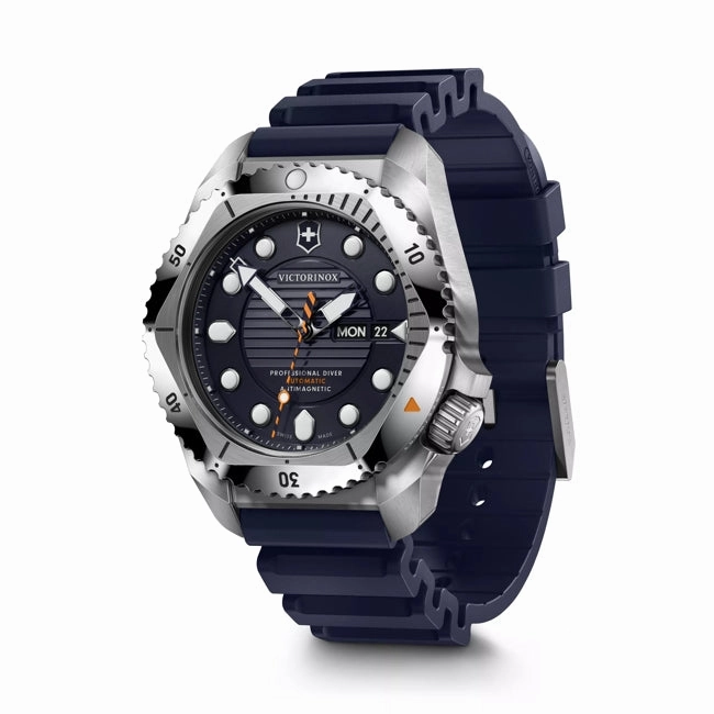 Victorinox Dive Pro Automatic Blue Rubber Black Dial Watch 241995