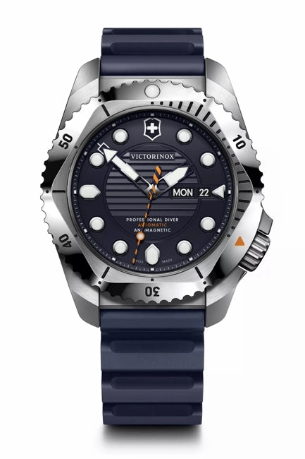 Victorinox Dive Pro Automatic Blue Rubber Black Dial Watch 241995