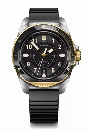 Victorinox Journey 1884 43mm Black Rubber Strap Black Dial Watch 242014