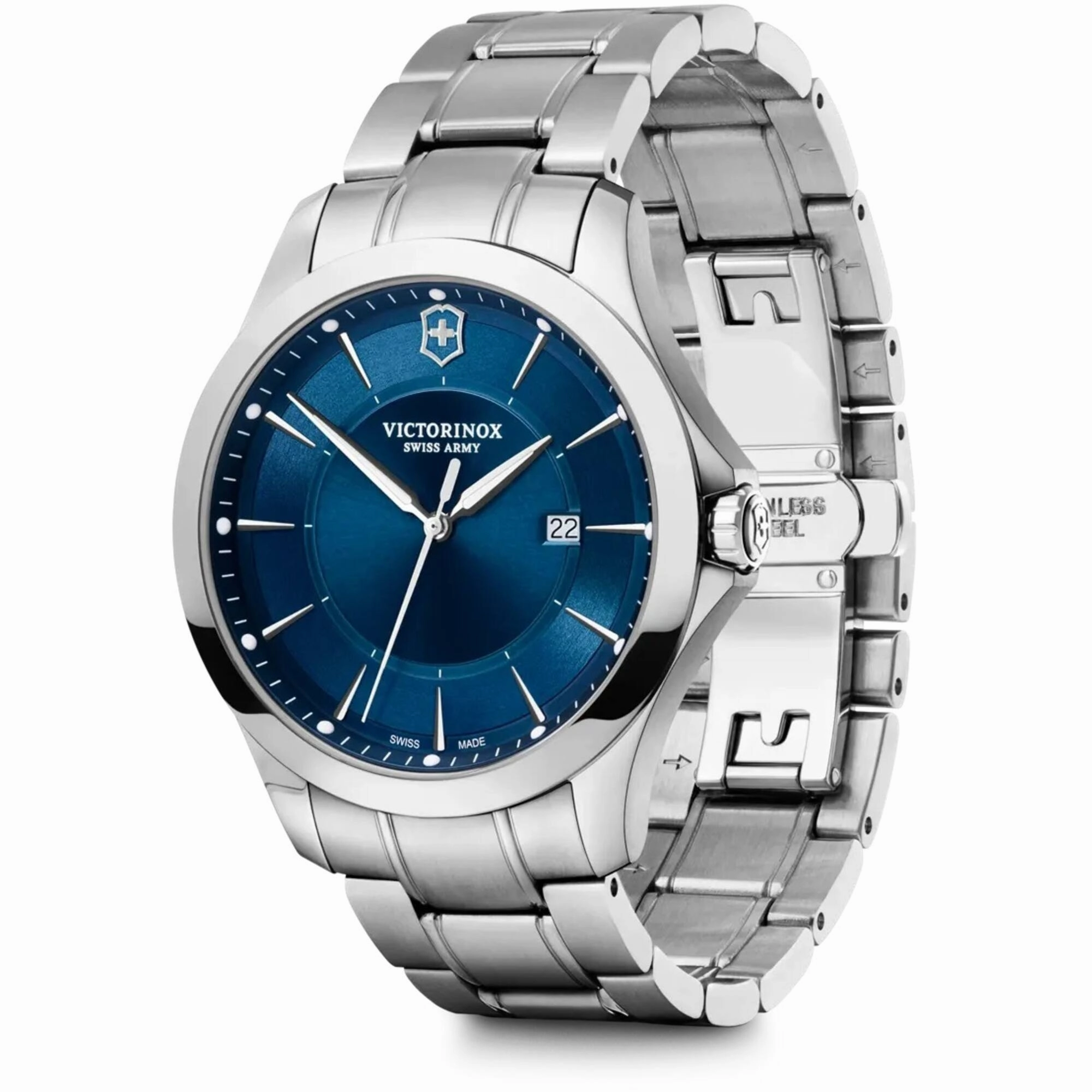 Victorinox Swiss Army Men's Watch - Alliance Quartz Blue Dial Steel Bracelet | 241910