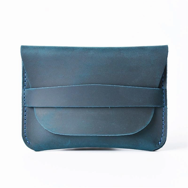 Vintage Brown Leather Men's Coin Holder Black Card Wallet Slim billfold Wallet For Men