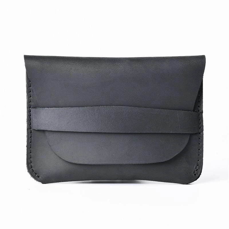 Vintage Brown Leather Men's Coin Holder Black Card Wallet Slim billfold Wallet For Men