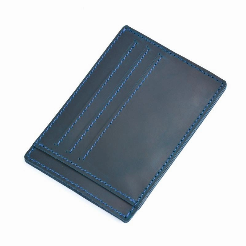 VINTAGE BROWN LEATHER MEN'S FRONT POCKET WALLETs BLACK SLIM CARD billfold WALLET SMALL WALLET FOR MEN