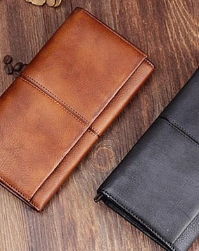 Vintage Cool Leather Mens Long Wallet Bifold Long Wallet for Men