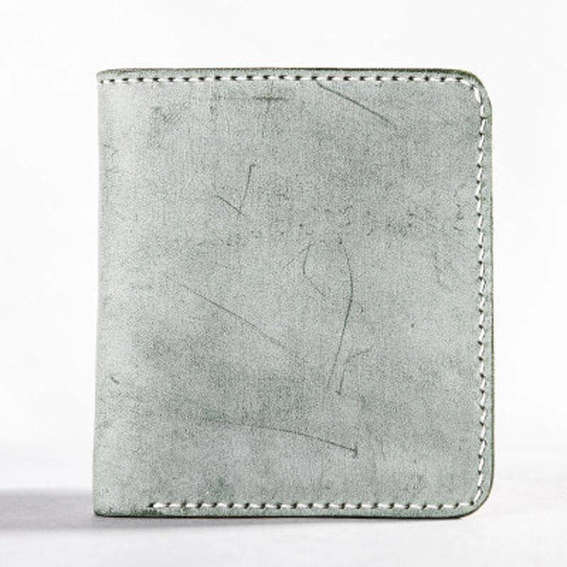 Vintage Handmade Leather Mens Small Wallet Bifold billfold Wallet for Men