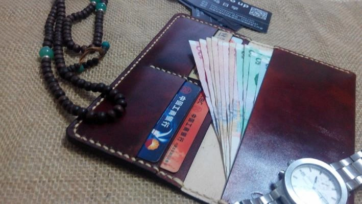Vintage Leather Bifold Mens Long Wallet Leather Long Wallets for Men