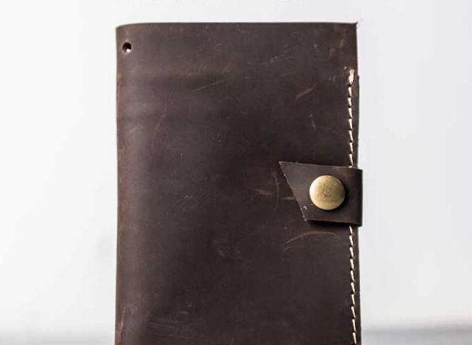 Vintage Leather Men Small Bifold Wallet billfold Wallet for Men