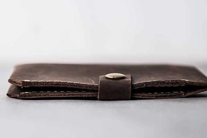 Vintage Leather Men Small Bifold Wallet billfold Wallet for Men