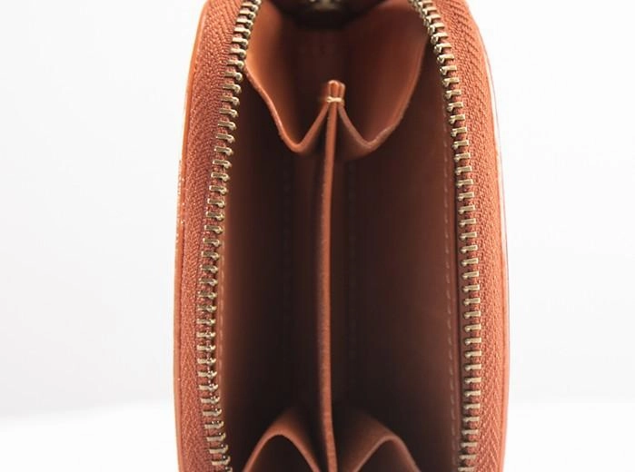Vintage Leather Mens Small Wallet Zipper Card billfold Coin Wallet for Men