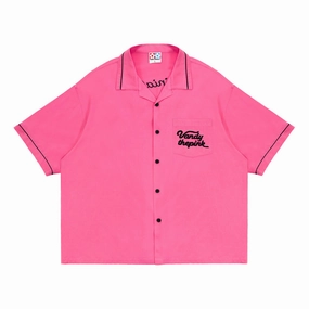 Virgina Beach Bowling Shirt 'Pink'