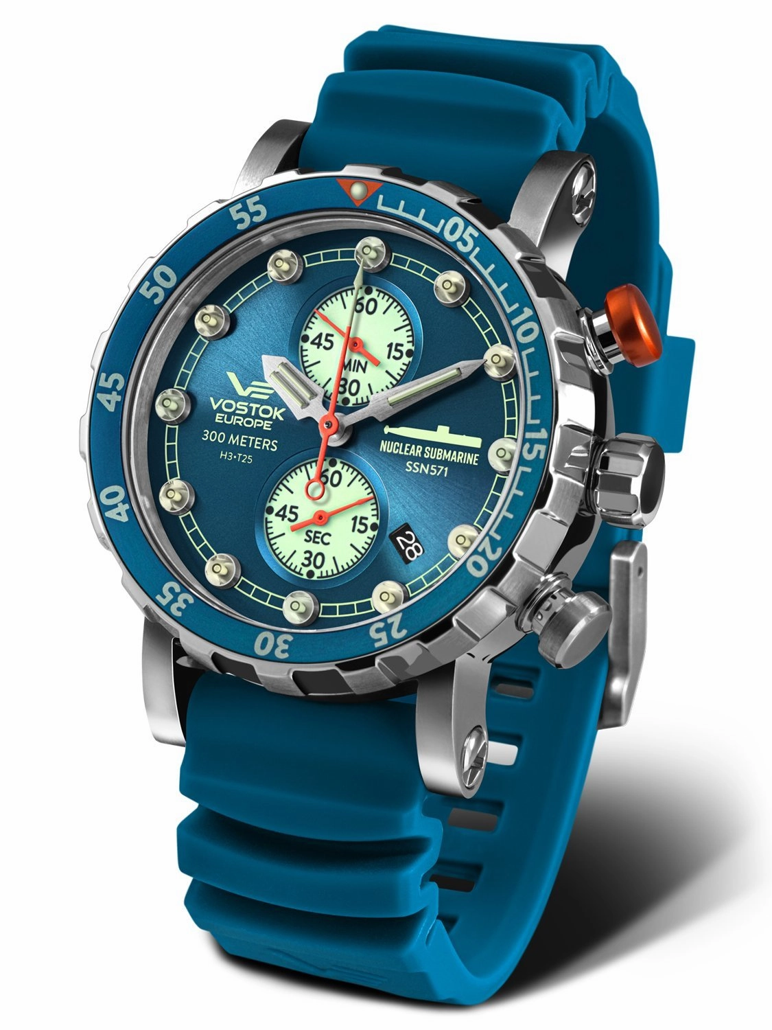 Vostok-Europe SSN-571 Mecha-Quartz Chronograph Submarine Watch (VK61/571O610)