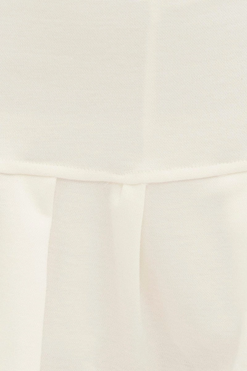 White Micro Mini Skirt Low Rise Tennis Jersey Lined