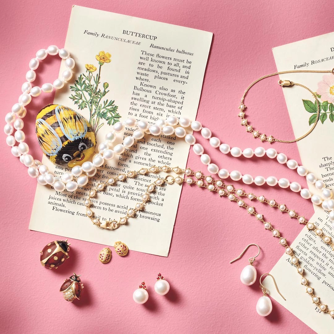 White Pearl Drop Earrings