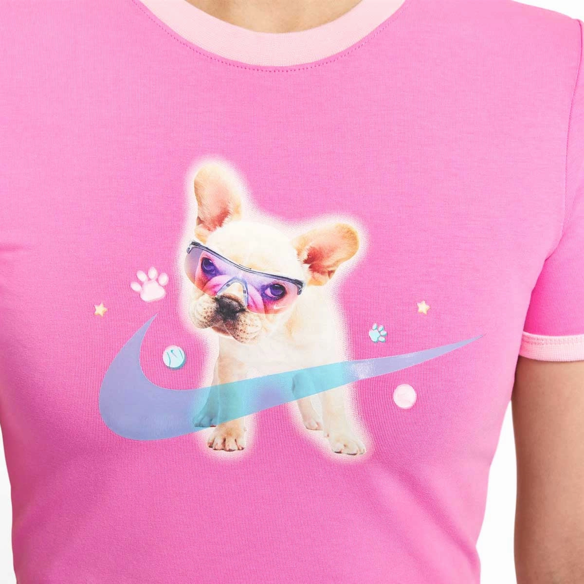 Wmns Slim Crop T-Shirt 'Playful Pink'