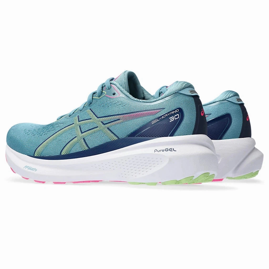 Women's Asics Gel-Kayano 30 Gris Blue / Lime Green