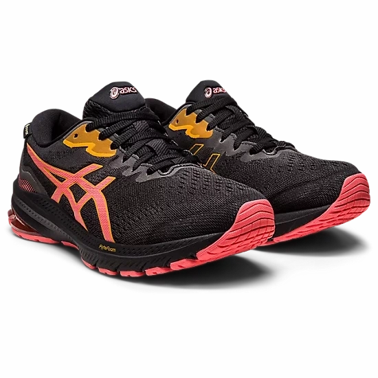 Women's Asics GT-1000 11 GTX Black/Papaya