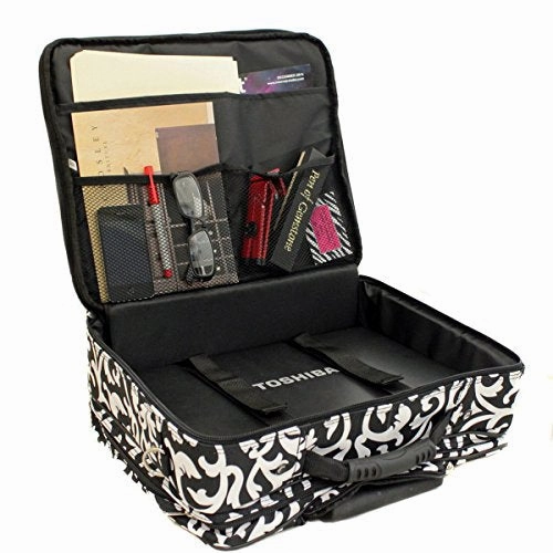 World Traveler Women's Damask Rolling 17-inch Laptop Case, One Size