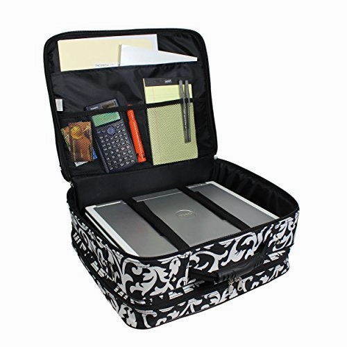 World Traveler Women's Damask Rolling 17-inch Laptop Case, One Size