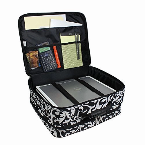 World Traveler Women's Damask Rolling 17-inch Laptop Case, One Size