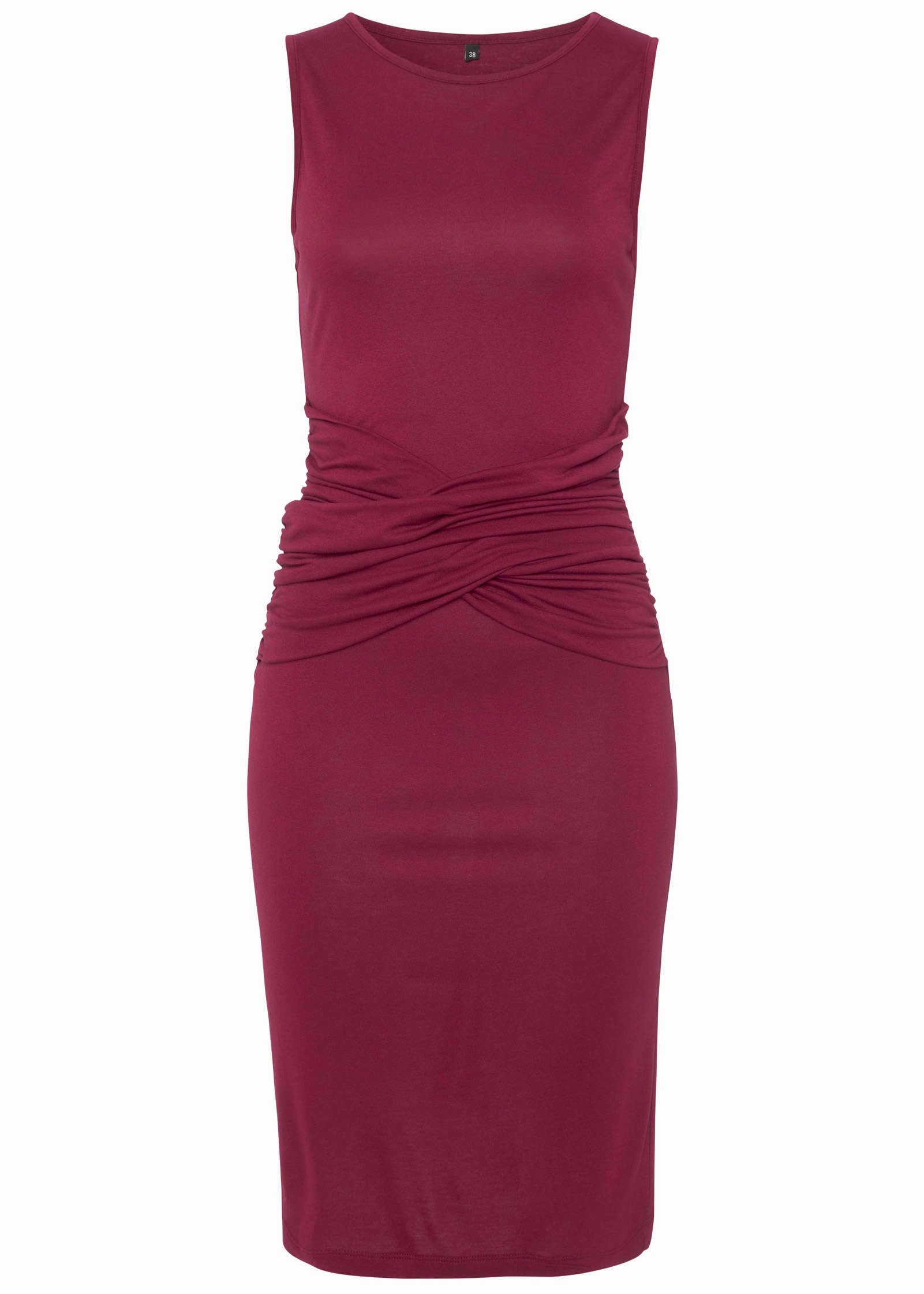Wrap Front Dress - Burgundy