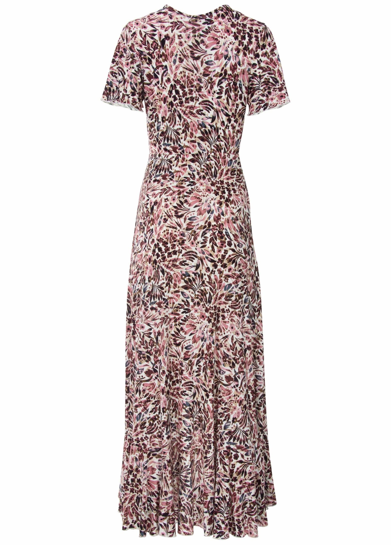 Wrap Maxi Dress - Cream Multi