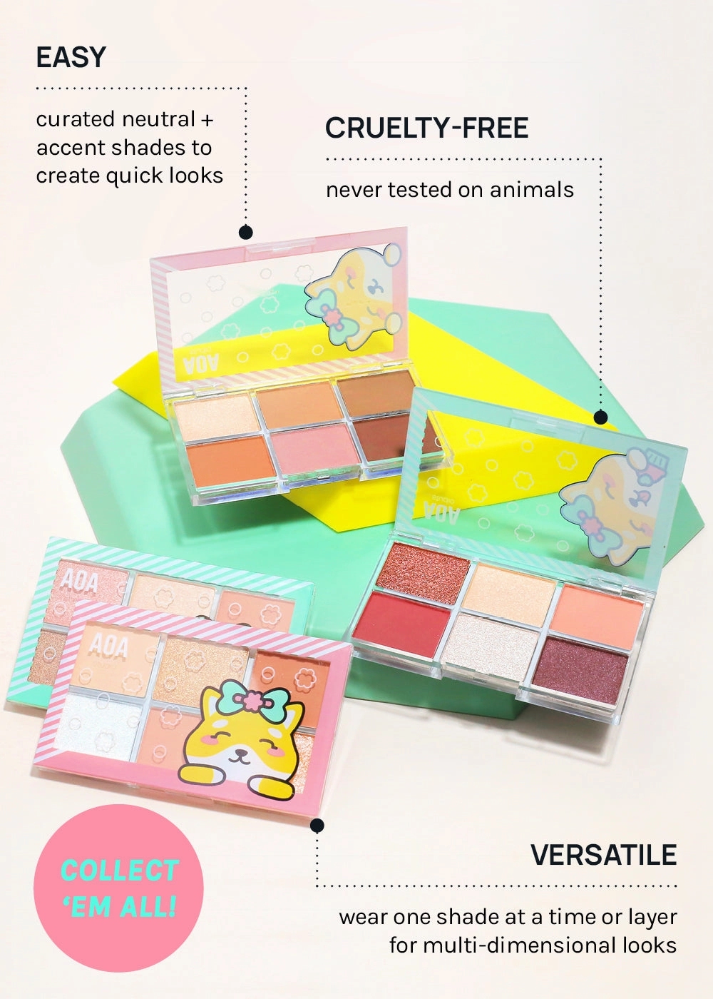 Yumi's Debut 6 Color Eyeshadow Palettes