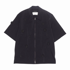 Zip-Up Box Shirt 'Black'