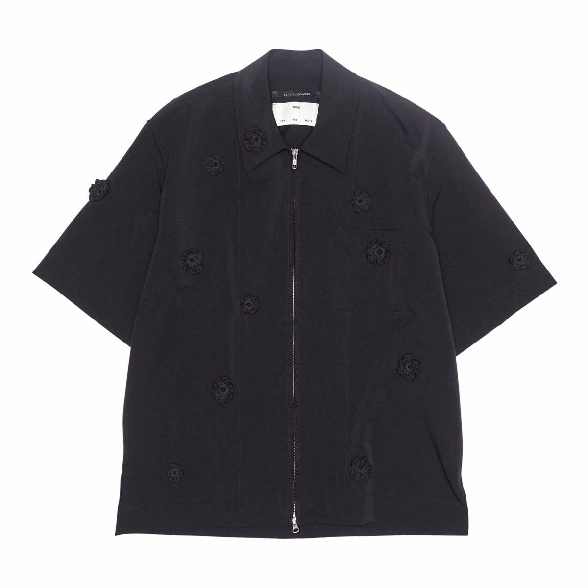 Zip-Up Box Shirt 'Black'